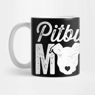 Pitbull Mom (White) Mug